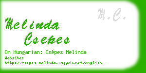 melinda csepes business card